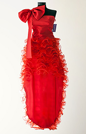 rochie tafta cu volanase